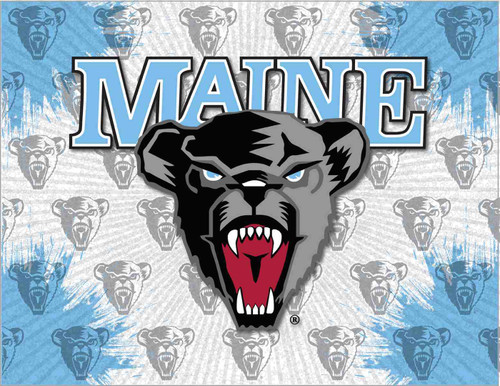 Maine Black Bears Logo Canvas Print