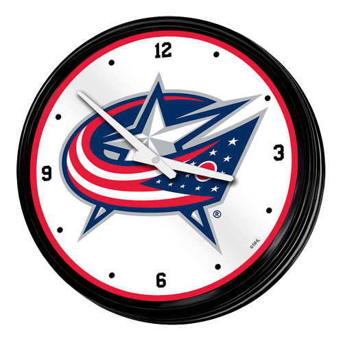 Columbus Blue Jackets Retro Lighted Wall Clock