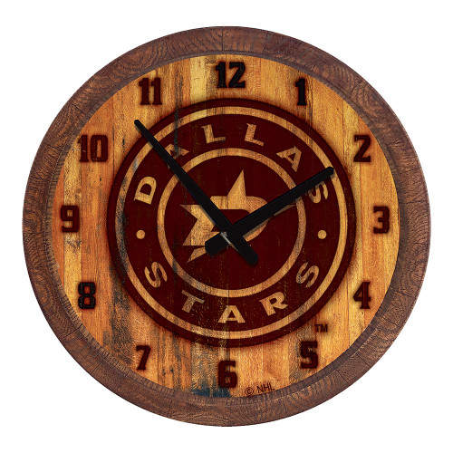 Dallas Stars ""Faux"" Barrel Top Wall Clock