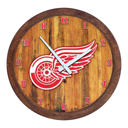 Detroit Red Wings "Faux" Barrel Top Wall Clock