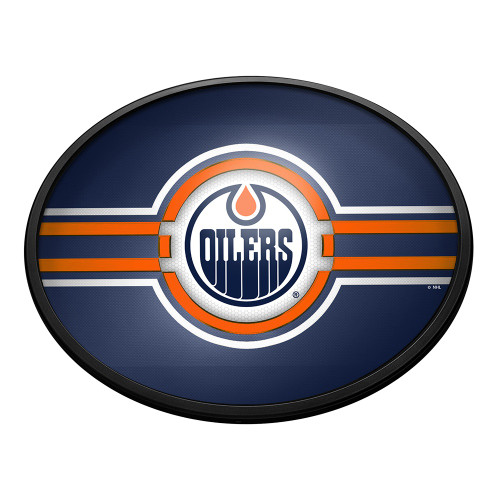 Edmonton Oilers Oval Slimline Lighted Wall Sign
