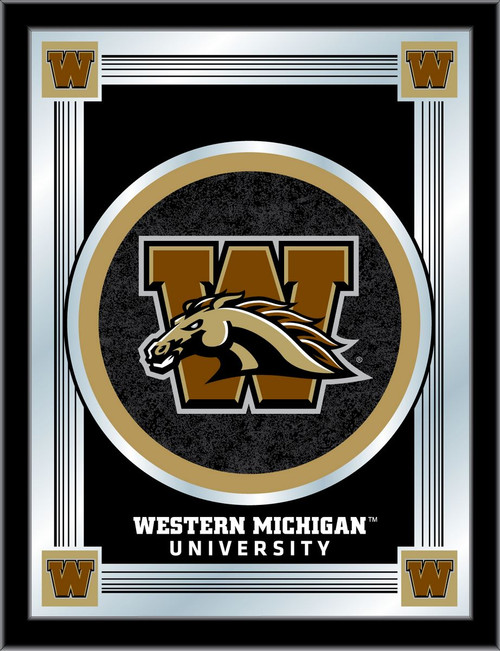 Western Michigan Broncos Logo Mirror