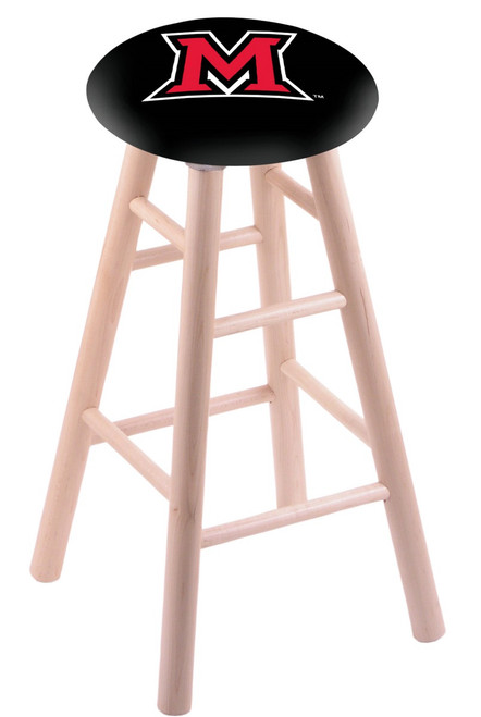 Miami of Ohio Redhawks Maple Wood Bar Stool