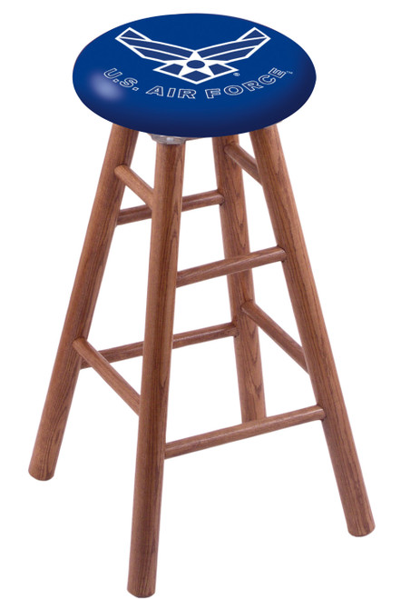 Air Force Falcons Oak Wood Bar Stool