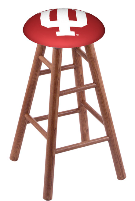 Indiana Hoosiers Oak Wood Bar Stool