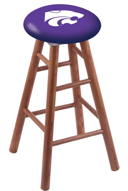 Kansas State Wildcats Oak Wood Bar Stool