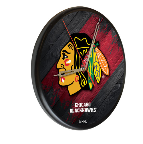 Chicago Blackhawks Digitally Printed Wood Clock