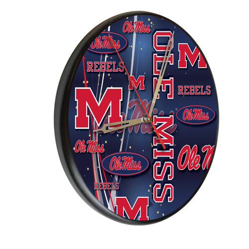 Mississippi Rebels Digitally Printed Wood Clock