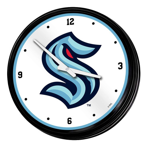 Seattle Kraken Retro Lighted Wall Clock