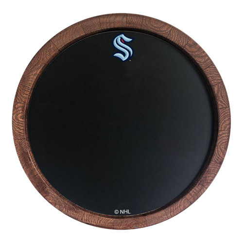 Seattle Kraken Chalkboard ""Faux"" Barrel Top Sign