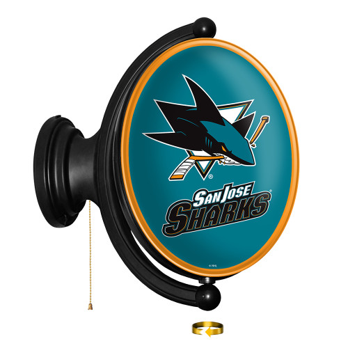 San Jose Sharks Oval Rotating Lighted Wall Sign