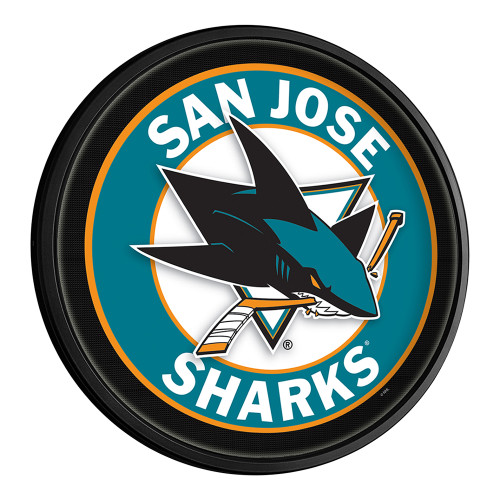 San Jose Sharks Round Slimline Lighted Wall Sign