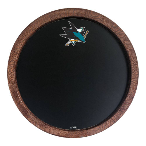 San Jose Sharks Chalkboard ""Faux"" Barrel Top Sign