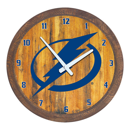 Tampa Bay Lightning "Faux" Barrel Top Wall Clock