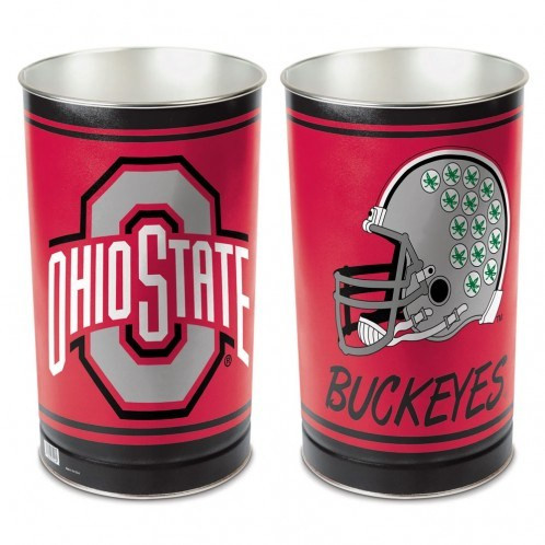 Ohio State Buckeyes Metal Wastebasket
