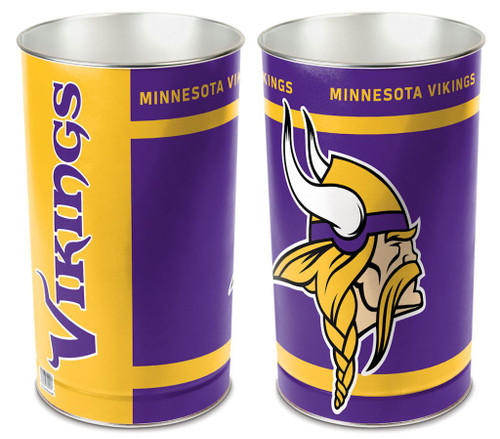 Minnesota Vikings Metal Wastebasket