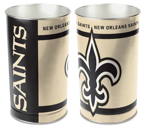New Orleans Saints Metal Wastebasket