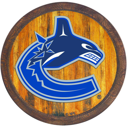 Vancouver Canucks "Faux" Barrel Top Sign