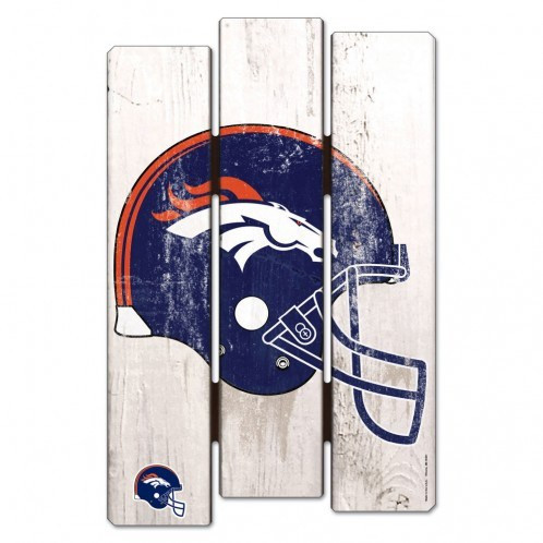 Denver Broncos Wood Fence Sign