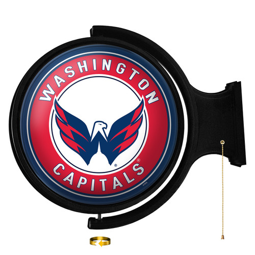 Washington Capitals Round Rotating Lighted Wall Sign