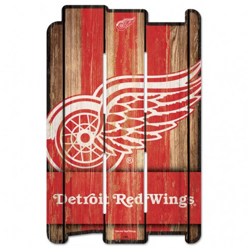 Detroit Red Wings Wood Fence Sign