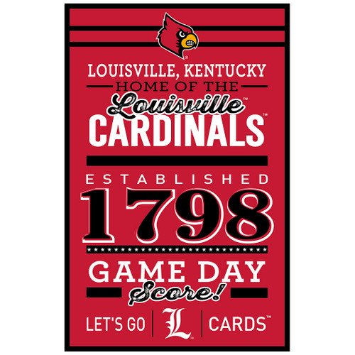 WinCraft Louisville Cardinals 11'' x 17'' Slogan Wood Sign