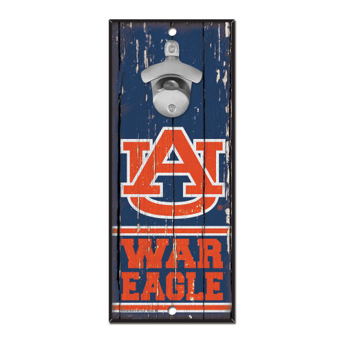 Auburn Tigers Wood Bottle Opener