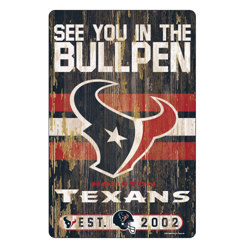 Houston Texans Slogan Wood Sign