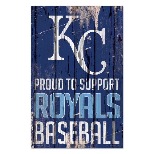 Kansas City Royals Proud to Support Wood Sign