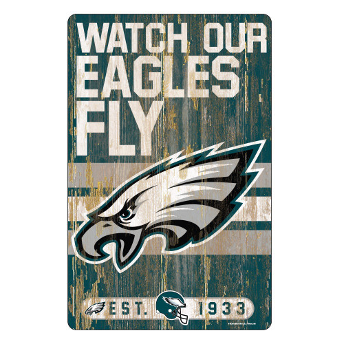 Philadelphia Eagles Slogan Wood Sign