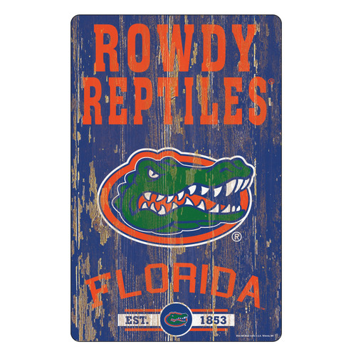 Florida Gators Slogan Wood Sign