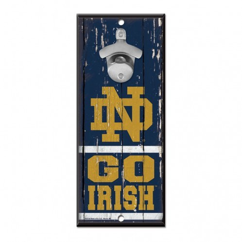 Notre Dame Fighting Irish Wood Bottle Opener