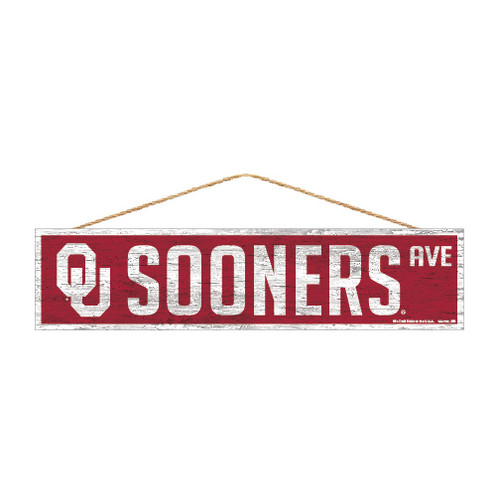 Oklahoma Sooners Wood Avenue Sign