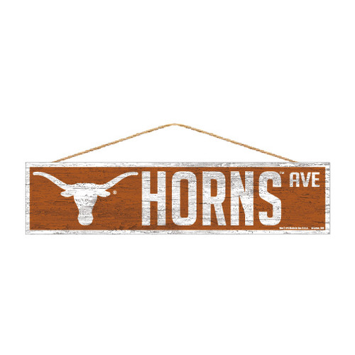 Texas Longhorns Wood Avenue Sign