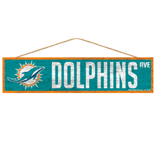 Miami Dolphins Wood Avenue Sign