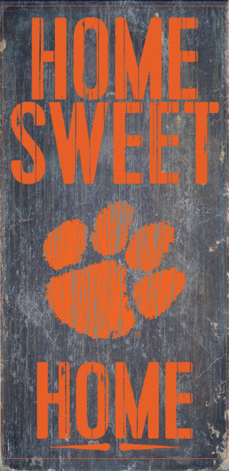 Clemson Tigers Home Sweet Home Wood Sign