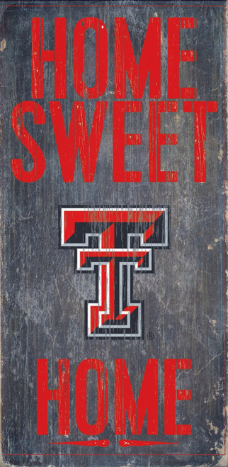 Texas Tech Red Raiders Home Sweet Home Wood Sign