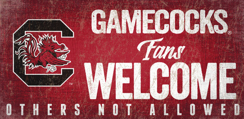 South Carolina Gamecocks Fc Fans Welcome Wood Sign