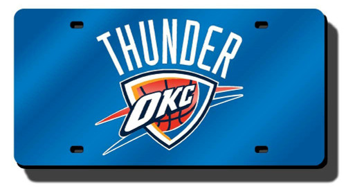 Oklahoma City Thunder Laser Cut Blue License Plate