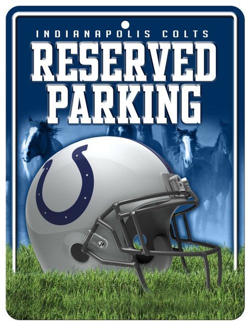Indianapolis Colts Metal Parking Sign
