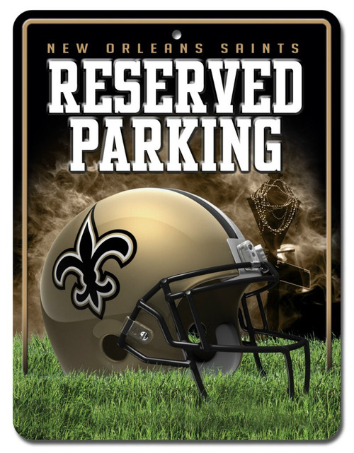 New Orleans Saints Metal Parking Sign