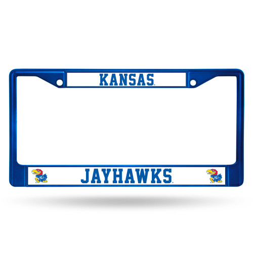 Kansas Jayhawks Color Metal License Plate Frame