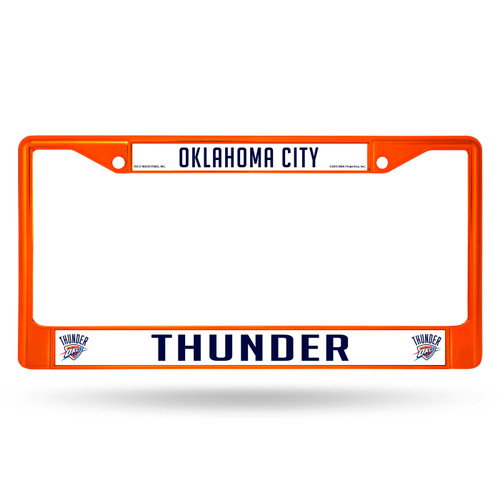 Oklahoma City Thunder Color Metal License Plate Frame