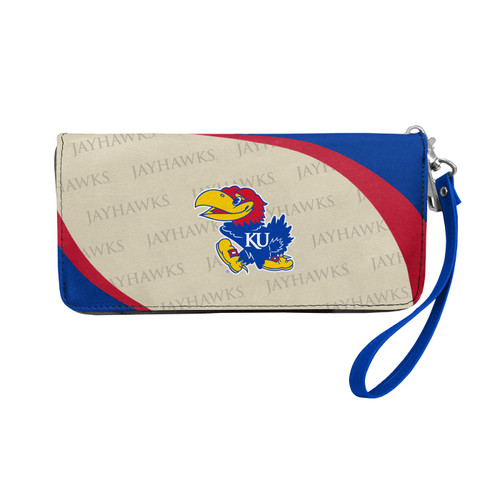 Kansas Jayhawks Curve Zip Organizer Wallet