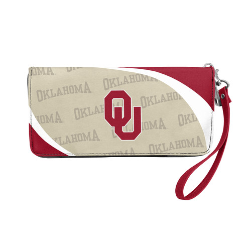 Oklahoma Sooners Curve Zip Organizer Wallet