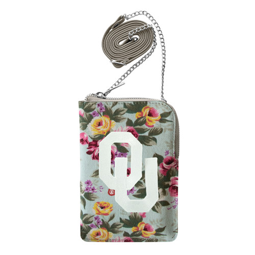 Oklahoma Sooners Canvas Floral Smart Purse