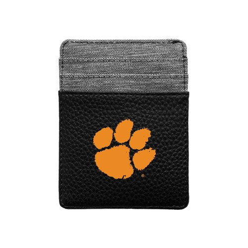 Clemson Tigers Pebble Front Pocket Wallet