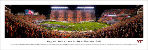 Virginia Tech Hokies Stripe Football Panorama