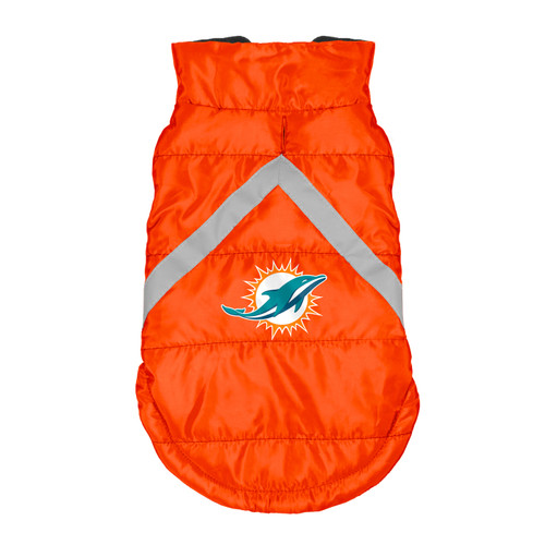 Miami Dolphins Dog Puffer Vest