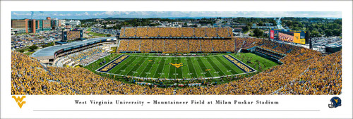 West Virginia Mountaineers Gold Rush Football Panorama